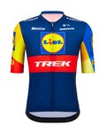 SANTINI Kolesarski dres s kratkimi rokavi - LIDL TREK 2024 - modra