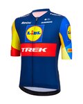 SANTINI Kolesarski dres s kratkimi rokavi - LIDL TREK 2024 - modra