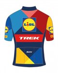 SANTINI Kolesarski dres s kratkimi rokavi - LIDL TREK 2024 KIDS - rumena/rdeča/modra
