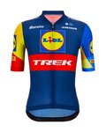 SANTINI Kolesarski dres s kratkimi rokavi - LIDL TREK 2024 TEAM ORIGINAL - rdeča/rumena/modra