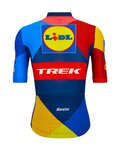 SANTINI Kolesarski dres s kratkimi rokavi - LIDL TREK 2024 TEAM ORIGINAL - rdeča/rumena/modra