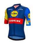 SANTINI Kolesarski dres s kratkimi rokavi - LIDL TREK 2024 TEAM ORIGINAL - rdeča/rumena/modra