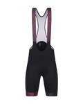 SANTINI Kolesarske kratke hlače z naramnicami - LA VUELTA 2018 - črna/vijolična