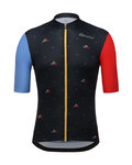 SANTINI Kolesarski dres s kratkimi rokavi - LA VUELTA 2018 - modra/črna/rdeča