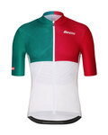 SANTINI Kolesarski dres s kratkimi rokavi - LA VUELTA 2018 - bela/modra/rdeča