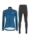 SANTINI Kolesarski zimski set - COLORE LADY WINTER - modra/črna