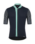 SANTINI Kolesarski dres s kratkimi rokavi - ORIGINE - svetlo modra/črna