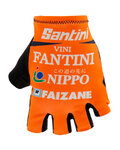 SANTINI Kolesarske rokavice s kratkimi prsti - NIPPO FANTINI 2019 - oranžna/modra/bela