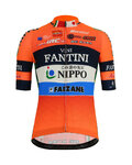 SANTINI Kolesarski dres s kratkimi rokavi - NIPPO FANTINI 2019 - modra/črna/oranžna/bela