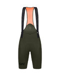 SANTINI Kolesarske kratke hlače z naramnicami - REDUX  - zelena