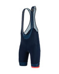 SANTINI Kolesarske kratke hlače z naramnicami - KARMA MILLE - modra/črna