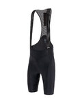 SANTINI Kolesarske kratke hlače z naramnicami - TONO PURO - črna