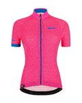 SANTINI Kolesarski dres s kratkimi rokavi - GIADA HIP LADY - modra/rožnata