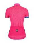SANTINI Kolesarski dres s kratkimi rokavi - GIADA HIP LADY - modra/rožnata