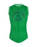 SANTINI Kolesarska  majica brez rokavov - CROWN - zelena