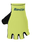 SANTINI Kolesarske rokavice s kratkimi prsti - ISTINTO - zelena