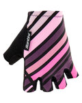 SANTINI Kolesarske rokavice s kratkimi prsti - RAGGIO - črna/rožnata