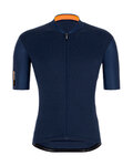 SANTINI Kolesarski dres s kratkimi rokavi - COLORE - modra