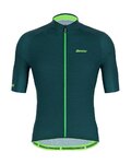 SANTINI Kolesarski dres s kratkimi rokavi - KARMA KITE - zelena