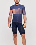 SANTINI Kolesarski dres kratek rokav in kratke hlače - TONO FRECCIA - modra