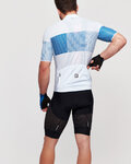 SANTINI Kolesarski dres s kratkimi rokavi - TONO FRECCIA - modra/bela