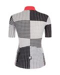 SANTINI Kolesarski dres s kratkimi rokavi - TONO SFERA LADY - črna/bela