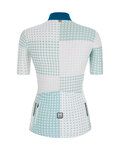 SANTINI Kolesarski dres s kratkimi rokavi - TONO SFERA LADY - bela/modra