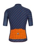 SANTINI Kolesarski dres s kratkimi rokavi - SLEEK DINAMO - oranžna/modra