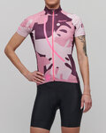SANTINI Kolesarski dres s kratkimi rokavi - GIADA MAUI LADY - večbarvno/rožnata