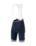 SANTINI Kolesarske kratke hlače z naramnicami - TREK SEGAFREDO 2021 - modra