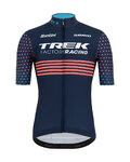 SANTINI Kolesarski dres s kratkimi rokavi - TREK TFR CX 2021 - modra