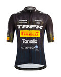 SANTINI Kolesarski dres s kratkimi rokavi - TREK PIRELLI 2021 - črna/bela/rumena