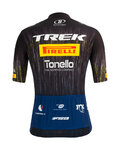 SANTINI Kolesarski dres s kratkimi rokavi - TREK PIRELLI 2021 - črna/bela/rumena