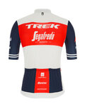 SANTINI Kolesarski dres s kratkimi rokavi - TREK SEGAFREDO 2021 - rdeča/bela/modra