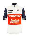 SANTINI Kolesarski dres s kratkimi rokavi - TREK 2021 KIDS  - bela/večbarvno