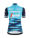 SANTINI Kolesarski dres s kratkimi rokavi - TREK 2021 LADY - bela/modra