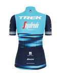 SANTINI Kolesarski dres s kratkimi rokavi - TREK 2021 LADY - bela/modra