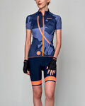 SANTINI Kolesarski dres kratek rokav in kratke hlače - GIADA MAUI LADY - modra