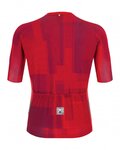 SANTINI Kolesarski dres kratek rokav in kratke hlače - KARMA KINETIC - črna/rdeča