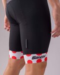 SANTINI Kolesarske kratke hlače z naramnicami - TOUR DE FRANCE 2022 - bela/rdeča/črna