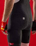 SANTINI Kolesarske kratke hlače z naramnicami - TOUR DE FRANCE 2022 - črna/rdeča