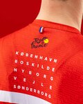 SANTINI Kolesarski dres s kratkimi rokavi - TOUR DE FRANCE 2022 - bela/rdeča/rumena