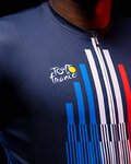 SANTINI Kolesarski dres s kratkimi rokavi - TOUR DE FRANCE 2022 - bela/rdeča/modra
