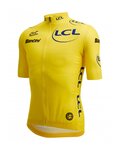 SANTINI Kolesarski dres s kratkimi rokavi - TOUR DE FRANCE 2024 - rumena