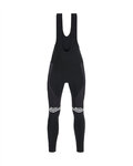 SANTINI Kolesarske dolge hlače z naramnicami - TREK 19 PRIME WINTER - črna