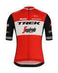 SANTINI Kolesarski dres s kratkimi rokavi - TREK 2019 BLEND - rdeča/bela/črna