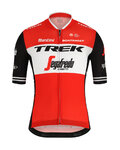 SANTINI Kolesarski dres s kratkimi rokavi - TREK 2019 SLEEK99 - bela/črna/rdeča