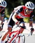 SANTINI Kolesarske kratke hlače z naramnicami - TREK SEGAFREDO 2020 - modra