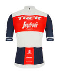 SANTINI Kolesarski dres s kratkimi rokavi - TREK SEGAFREDO 2020 - modra/rdeča/bela