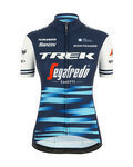 SANTINI Kolesarski dres s kratkimi rokavi - TREK 2020 LADY - bela/modra